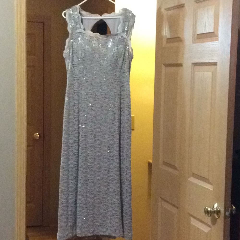 Gold Sequin Long Party Evening Dress